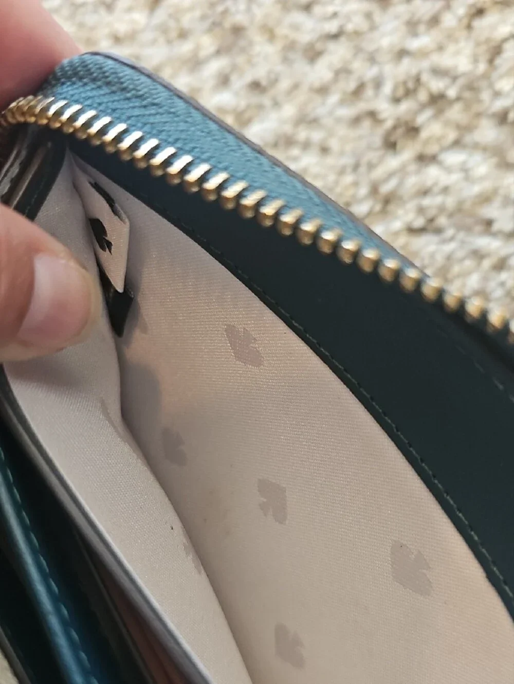 kate spade Two-Tone Teal and Light Blue Zip Wallet